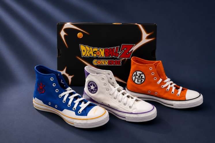 Tenis Converse x Dragon Ball Z inspirados en Goku, Vegeta, Shenlong y otros personajes del anime.