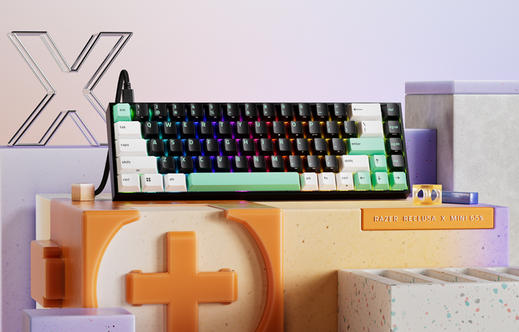 Razer estrena el Reclusa X Mini 65%, un teclado mecánico pensado para personalizarse